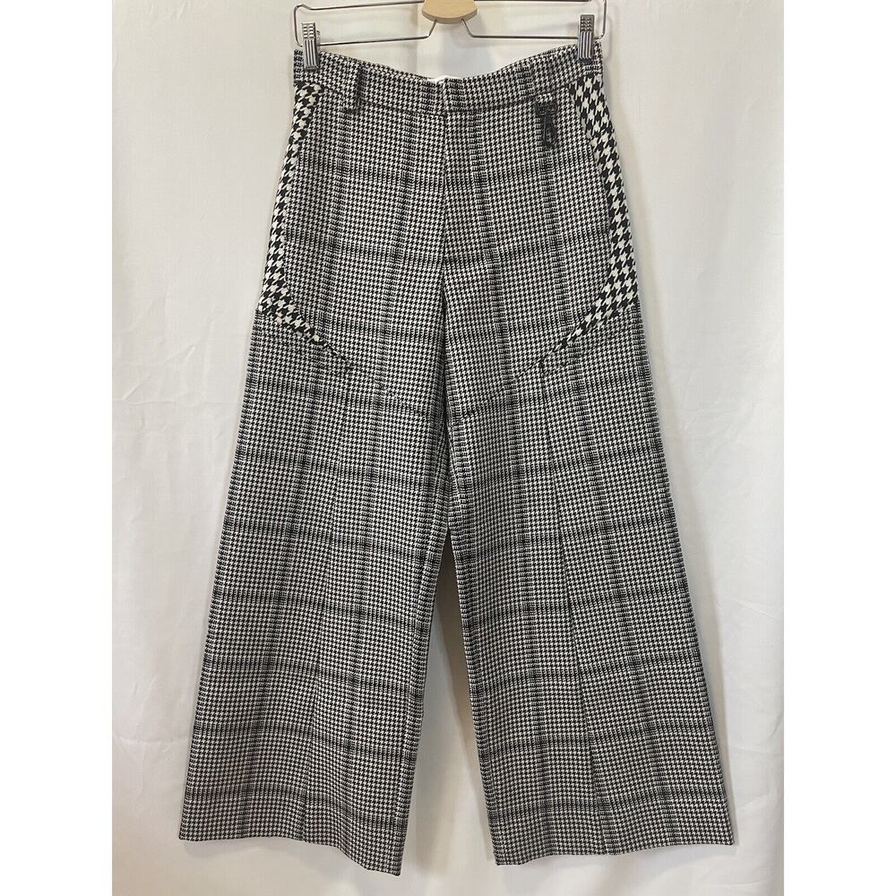 FW20 Marine Serre Houndstooth Intervened Check Pattern Wool Trousers Size XS